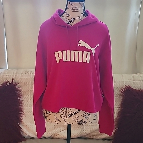 Puma womans crop hoodie. Size large. - Picture 1 of 6